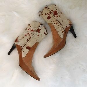Cow Hyde Western Style Boots Vis A Vie Brand Size9